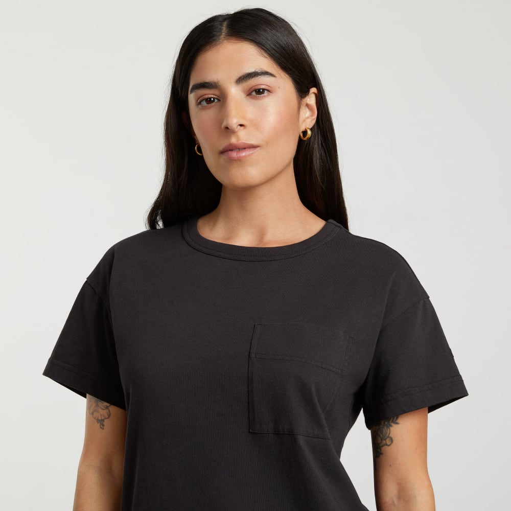 The Organic Weekend Maxi Dress in Black — detail view
