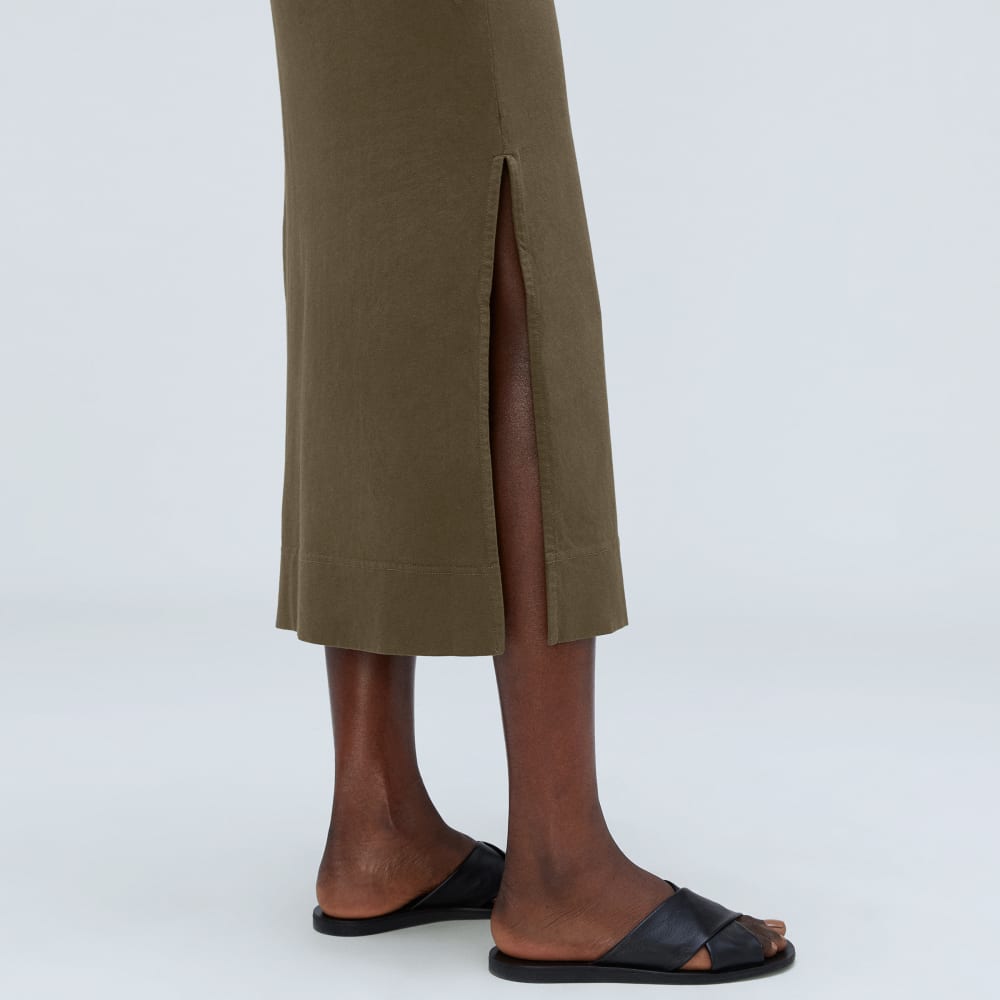 The Organic Weekend Maxi Dress in Beech — detail view