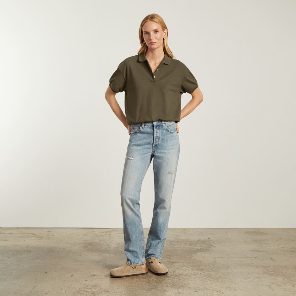 The Oversized Polo in Beech — detail view