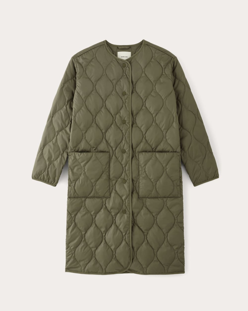 The Long Quilted Liner in Kalamata — alternate view