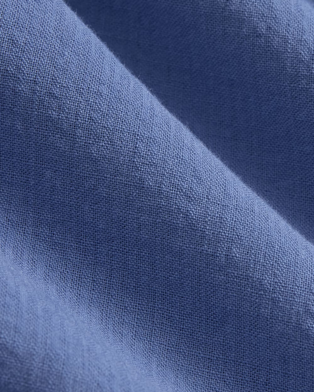 The Gauze Button-Up in Soft Cobalt — detail view