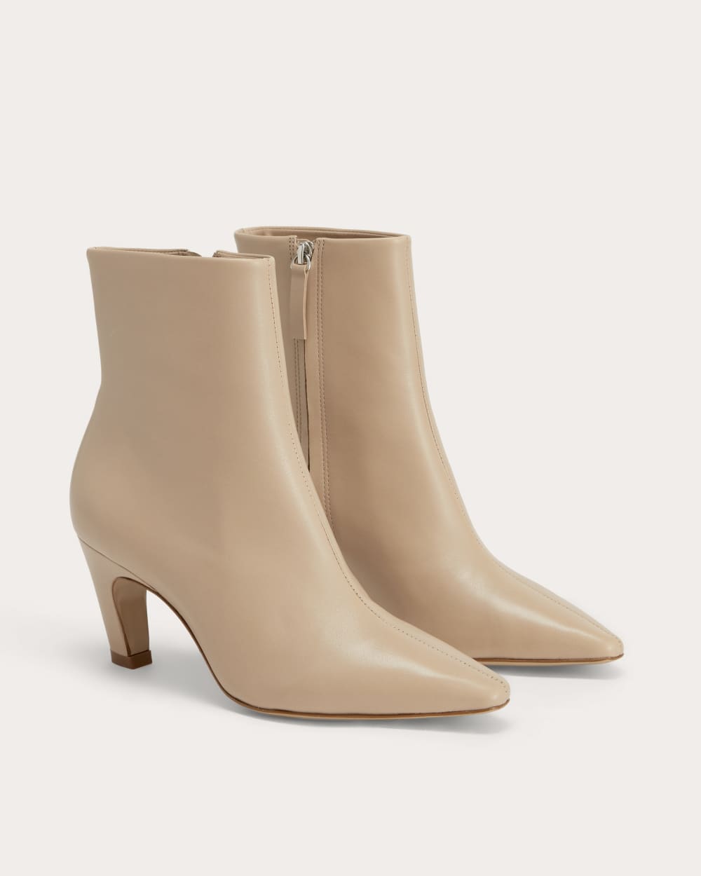 The Short Banana Boot in Sandy Taupe — detail view