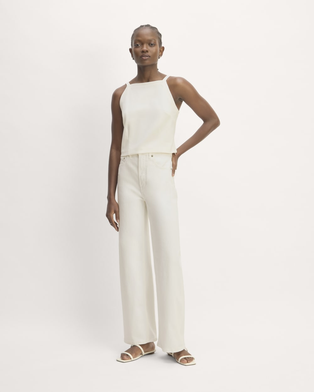 The Dream High-Neck Tank in Bone — detail view