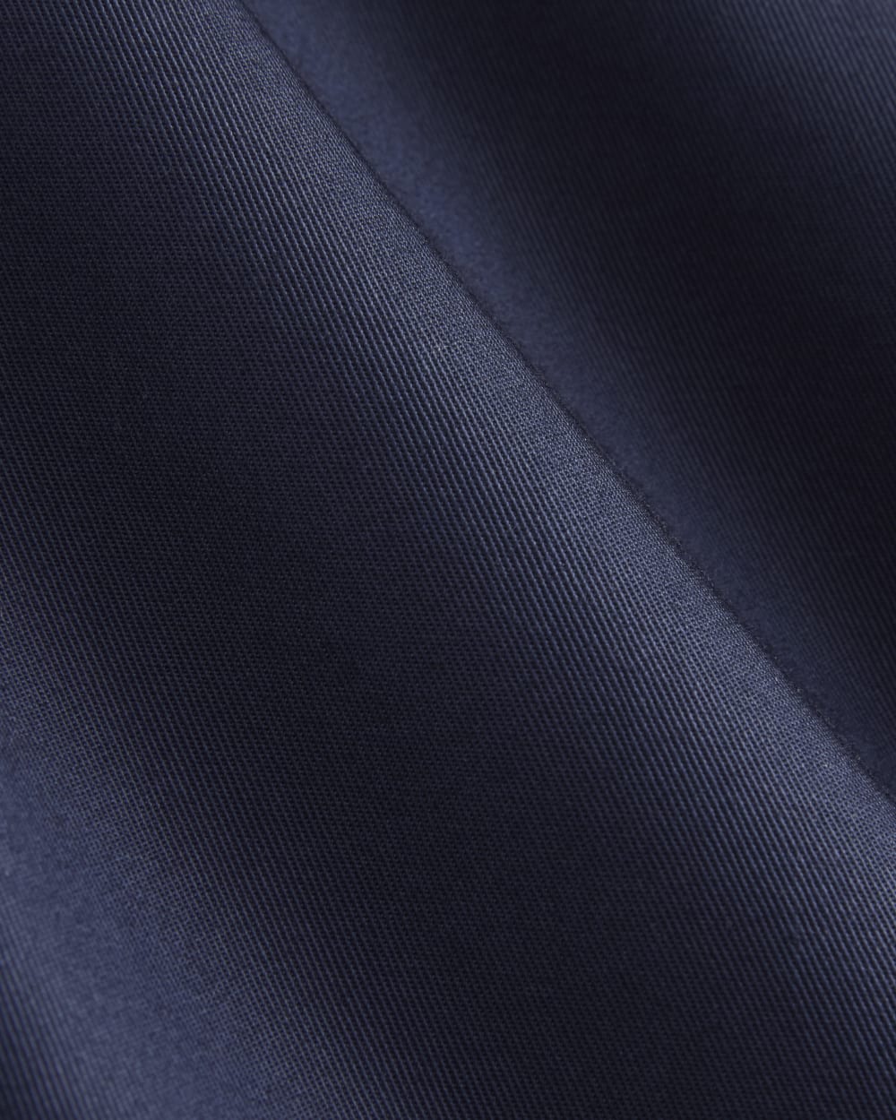The Mac Coat in Navy — detail view