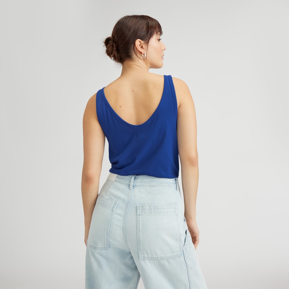 The Air Cami in Mazarine Blue — detail view