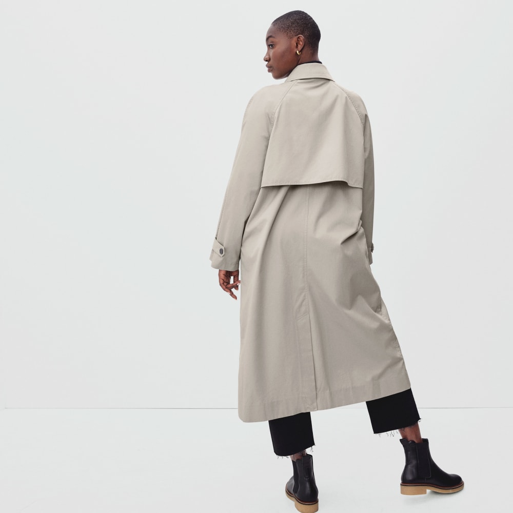 The Long Mac Coat in Stone — detail view