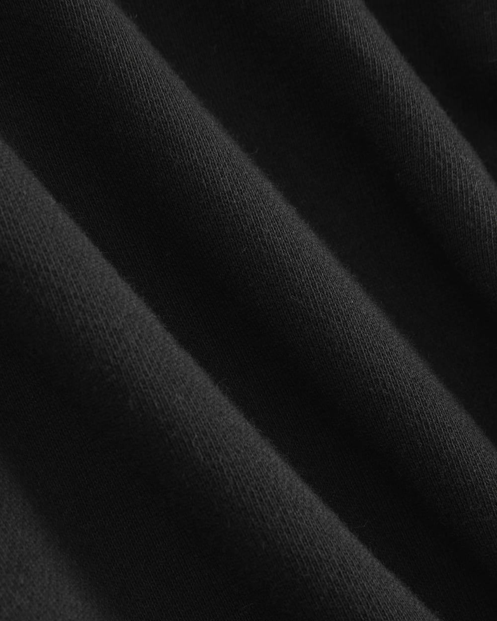Lightweight Terry Polo Sweatshirt in Black — detail view