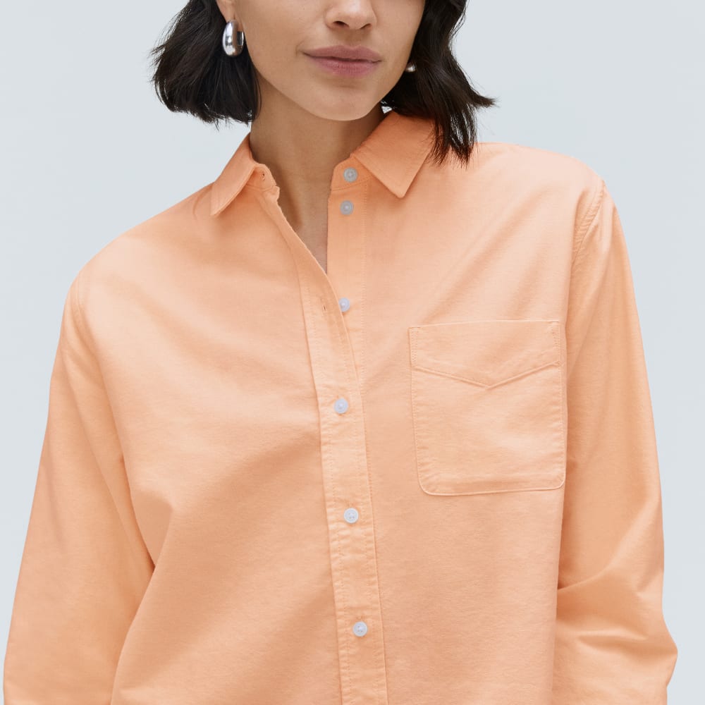 The Must-Have Oxford Shirt in Apricot — detail view