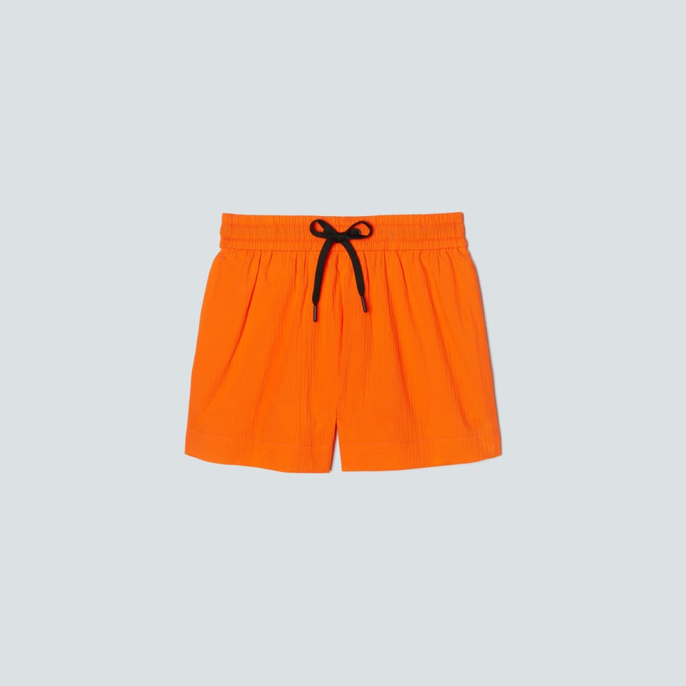The Seersucker Boxer Short in Bright Orange — front view
