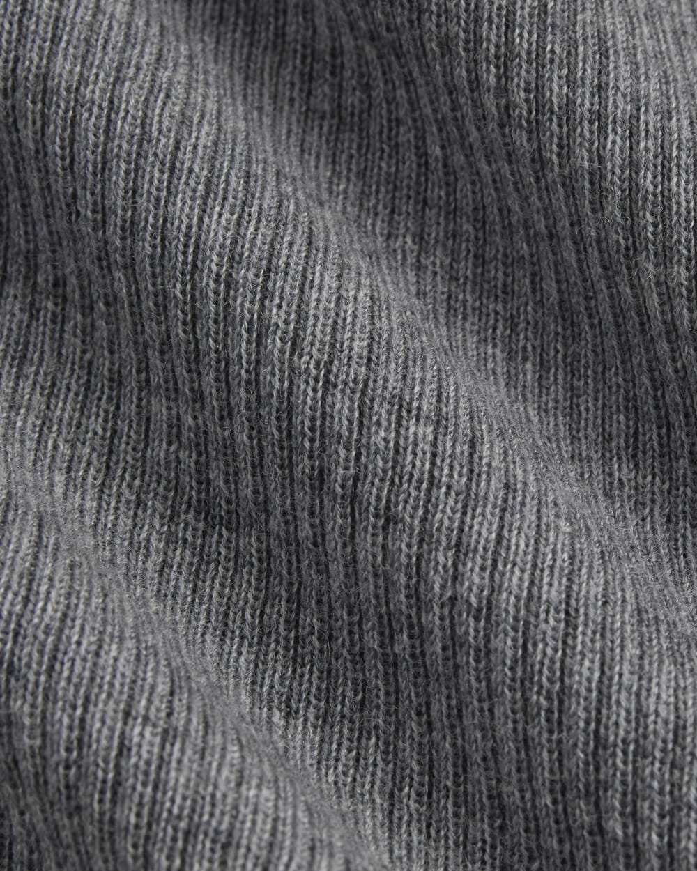 The Cardigan in Ultrasoft Merino in Heather Mid Grey — detail view