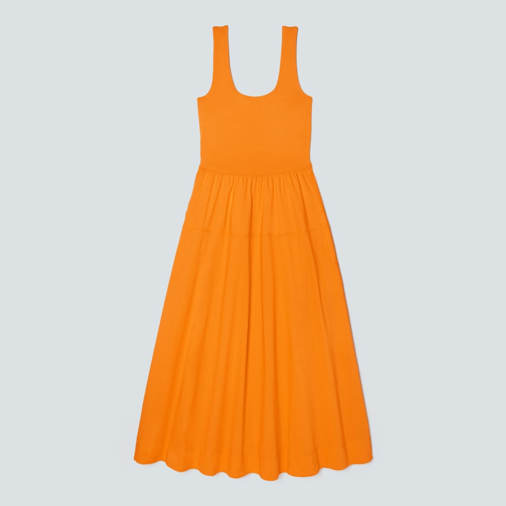 The Riviera Dress in Turmeric — front view