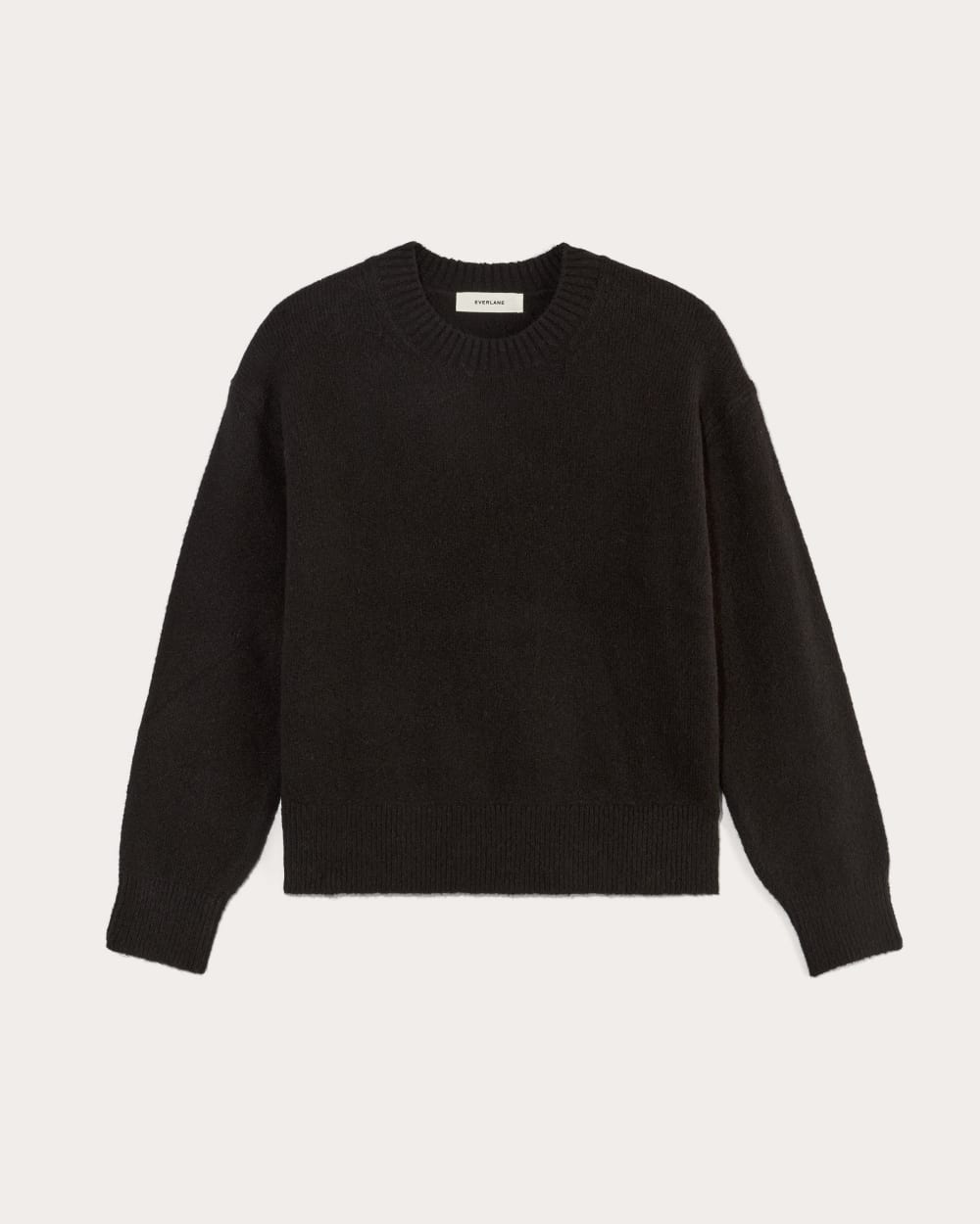 The Cocoon Crew in Plush Cotton in Black — alternate view