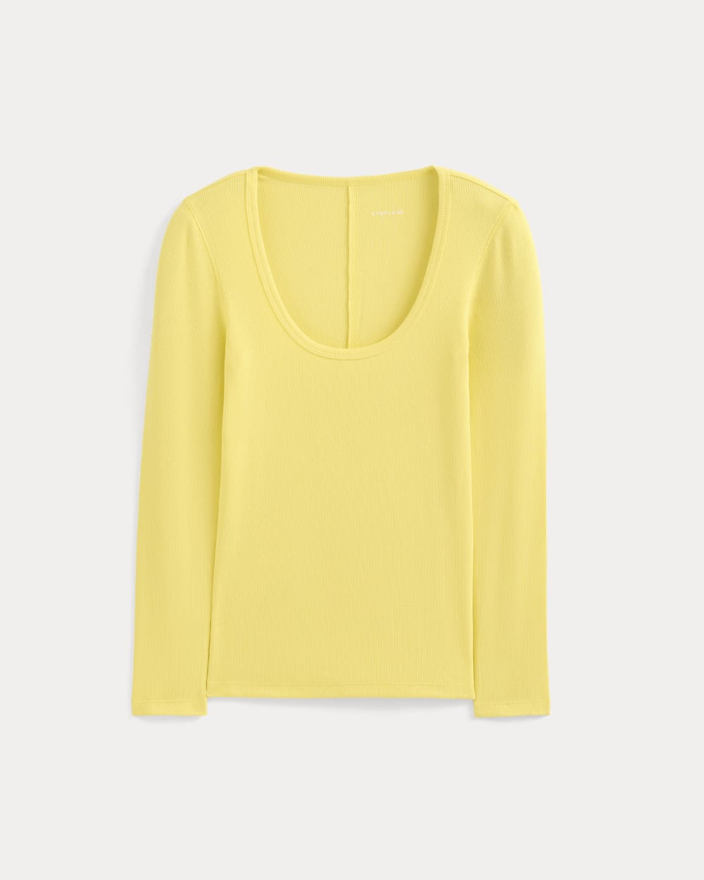 Luxe Rib Deep U-Neck Top in Celandine — alternate view