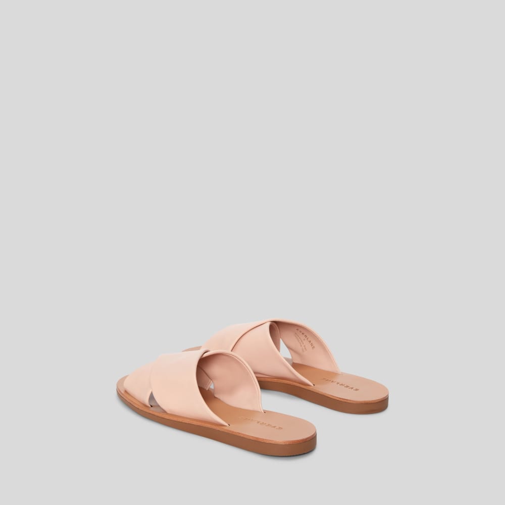 The Day Crossover Sandal in Pale Pink — detail view