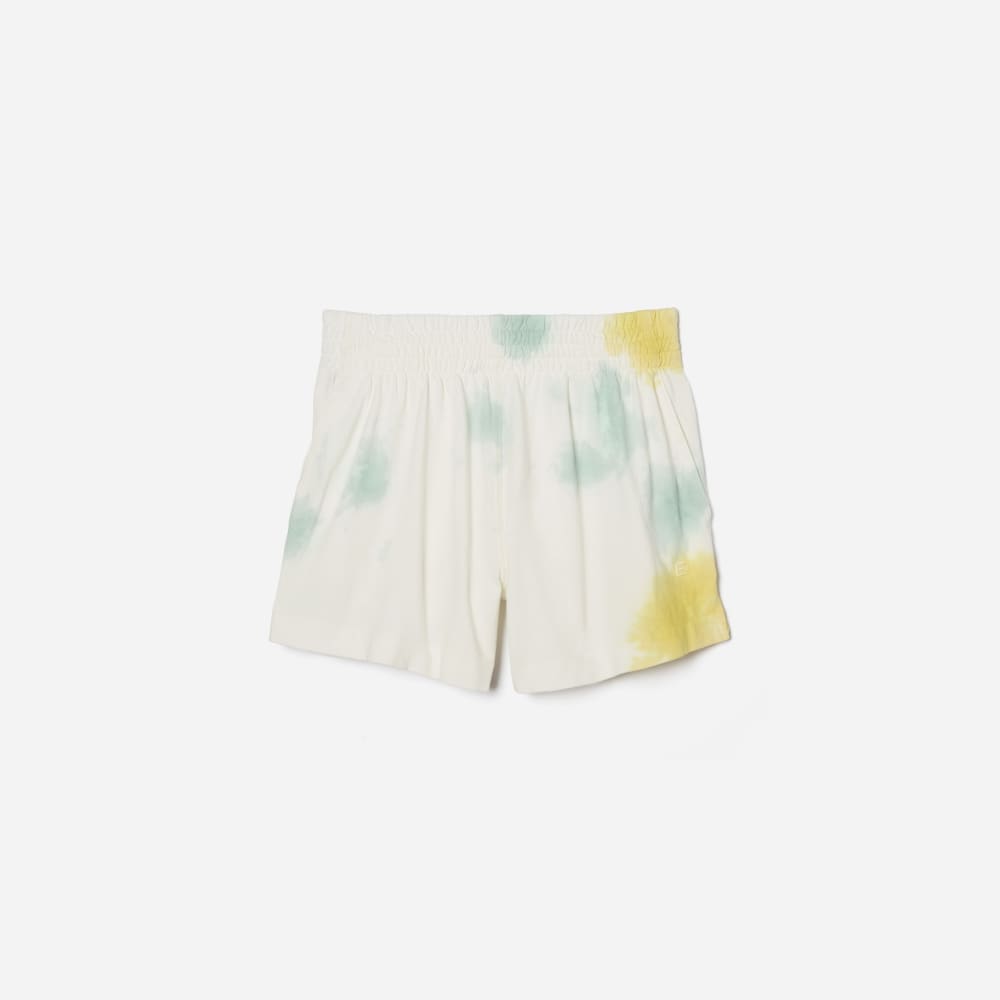 The Retro Jersey Short in Seafoam Tie Dye — front view