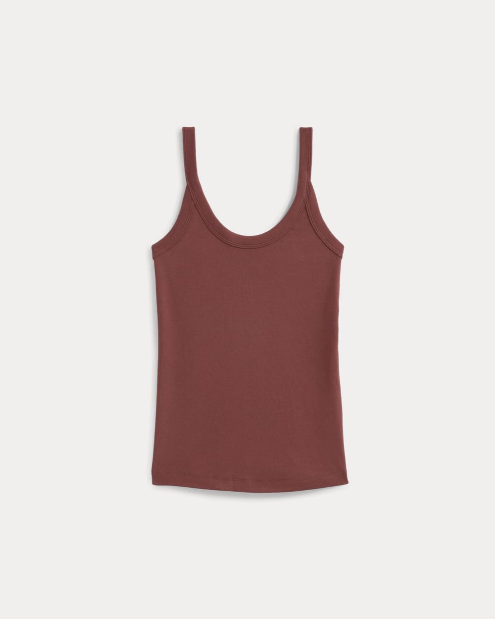 RetroSoft U-Neck Tank in Henna Red — alternate view