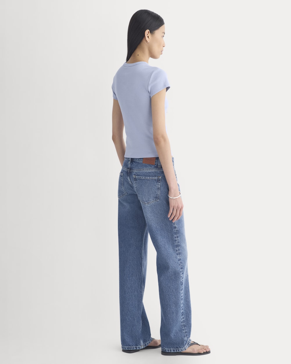 RetroSoft Cotton Crew in Aleutian — detail view