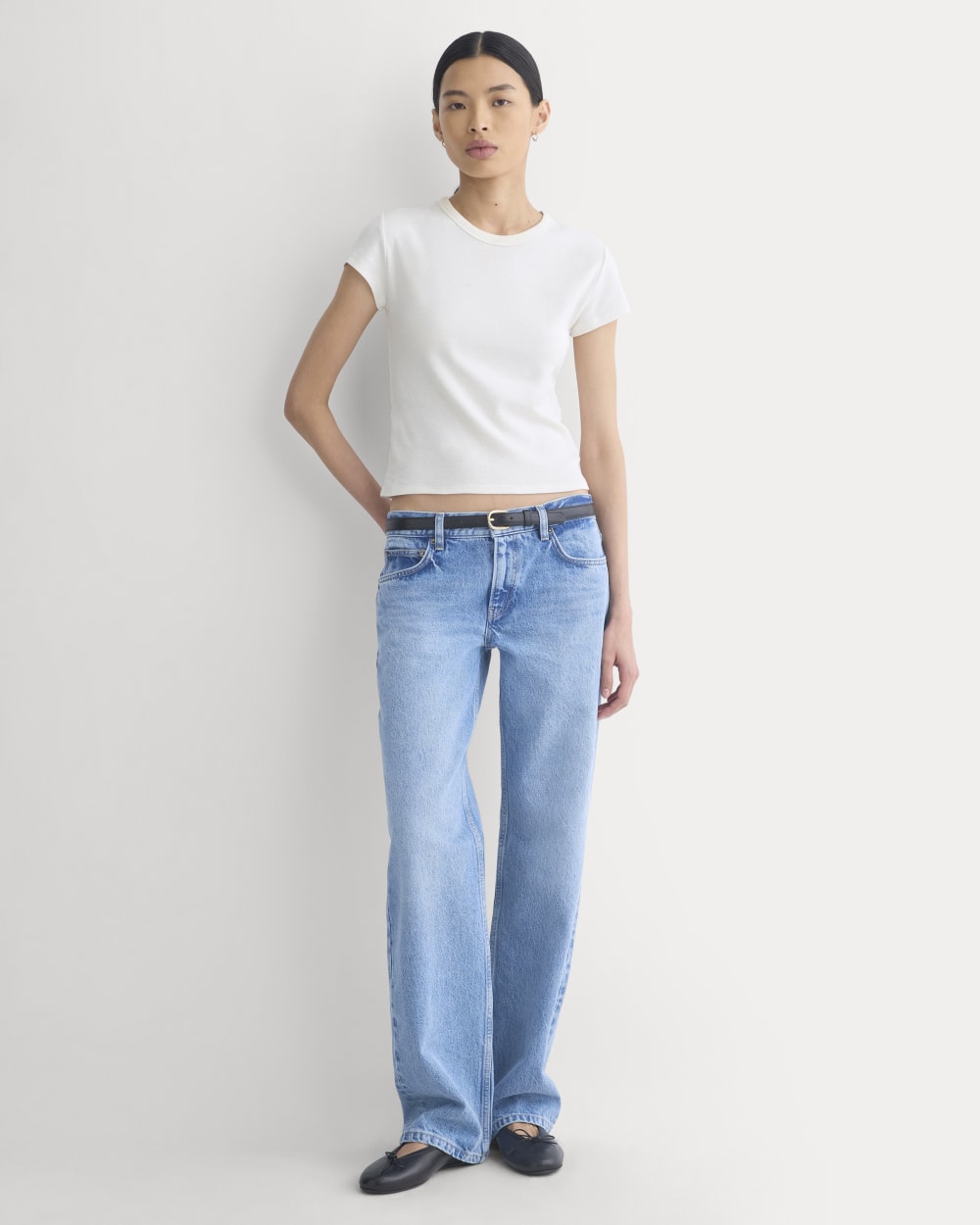 RetroSoft Cotton Crew in Bone — detail view