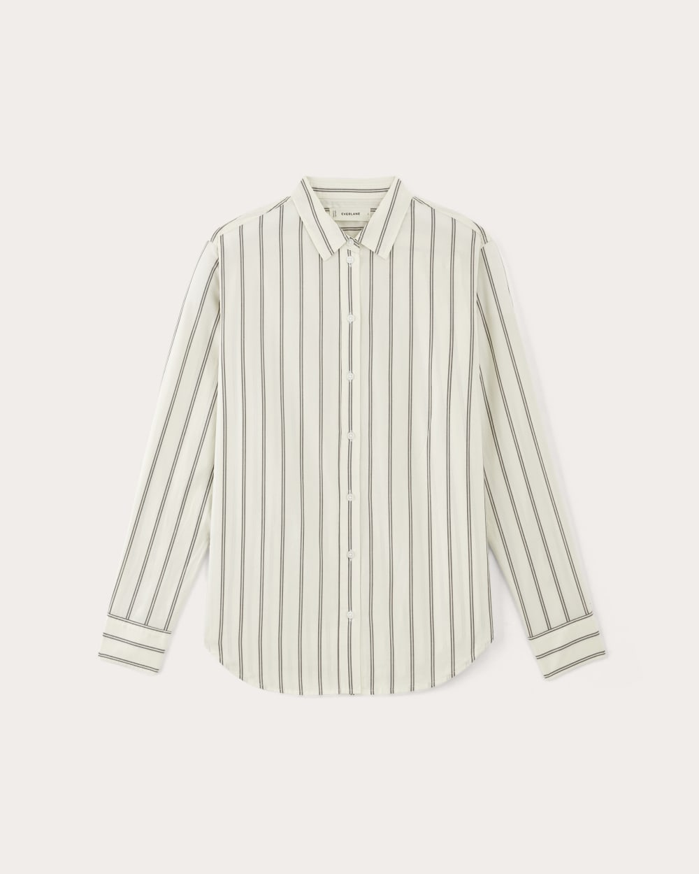 The Must-Have Shirt in Silky Cotton in Bone / Black — alternate view
