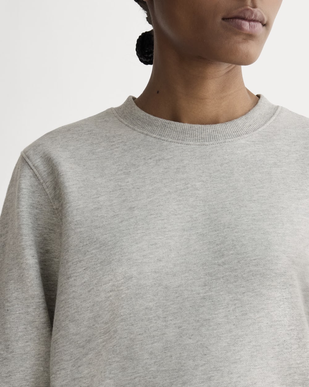 The Off-Duty Terry Crew in Heathered Grey — detail view