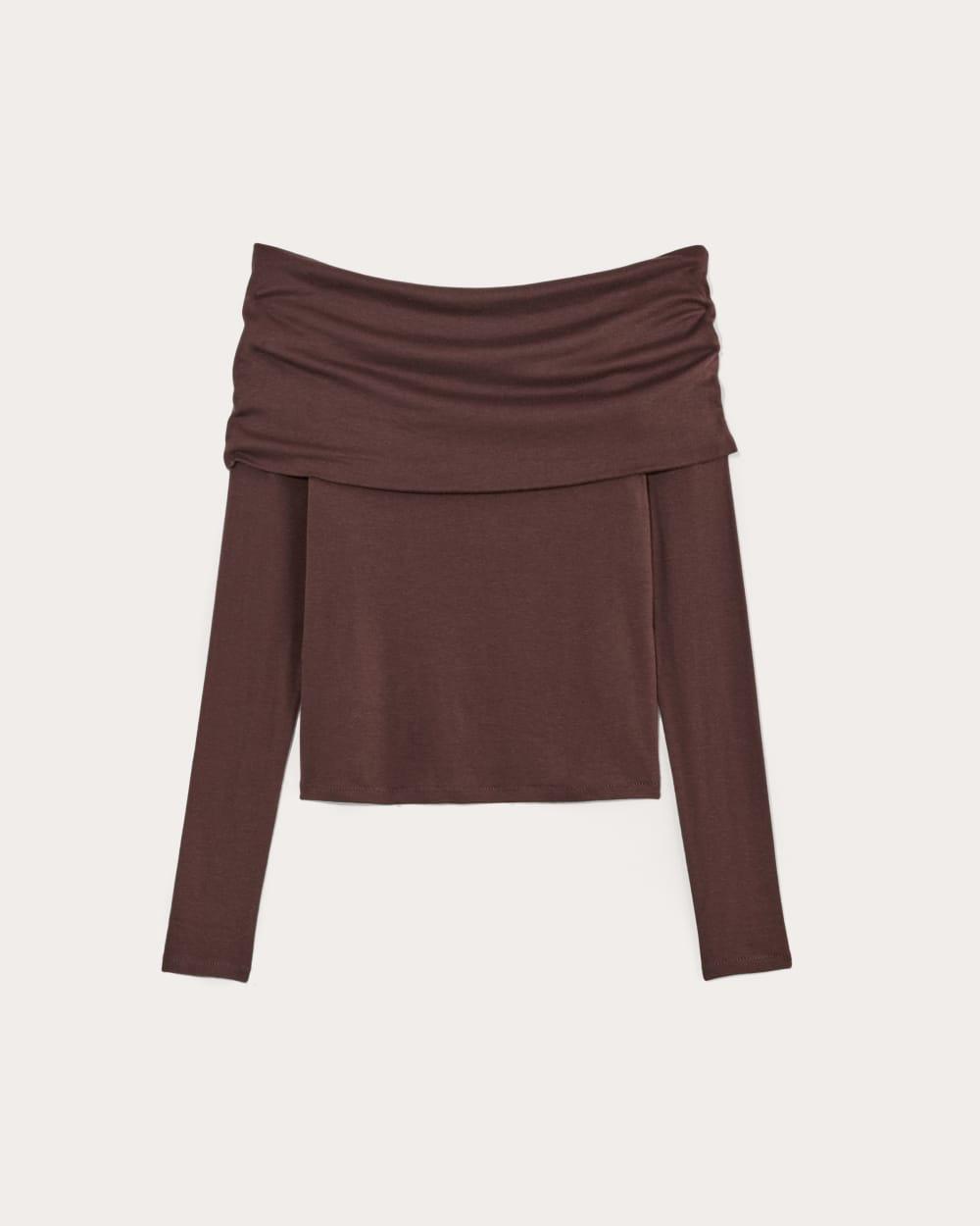 The Off-the-Shoulder Top in Butterluxe in Dark Mahogany — alternate view
