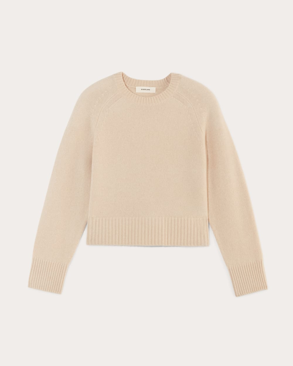 The Boxy Crew in Cashmere in Creme — alternate view