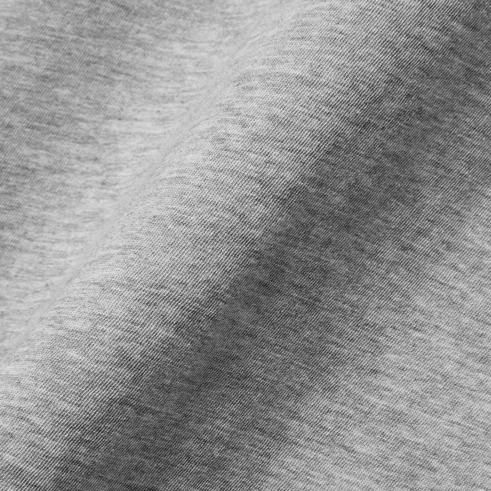The Organic Cotton Crew Tee in Heathered Grey — detail view