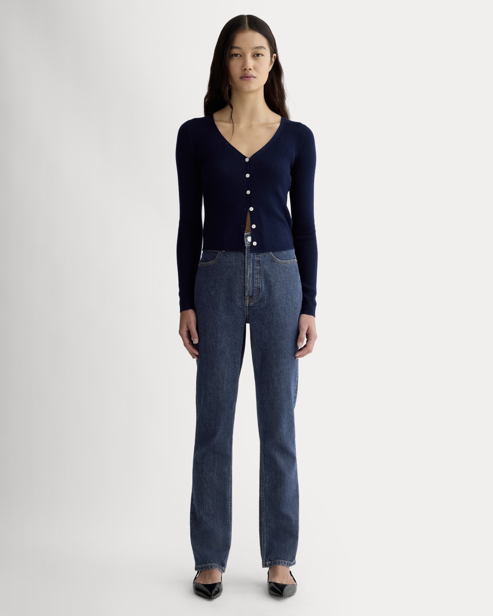 The Way-High® Slim Jean in Indigo Rinse — front view