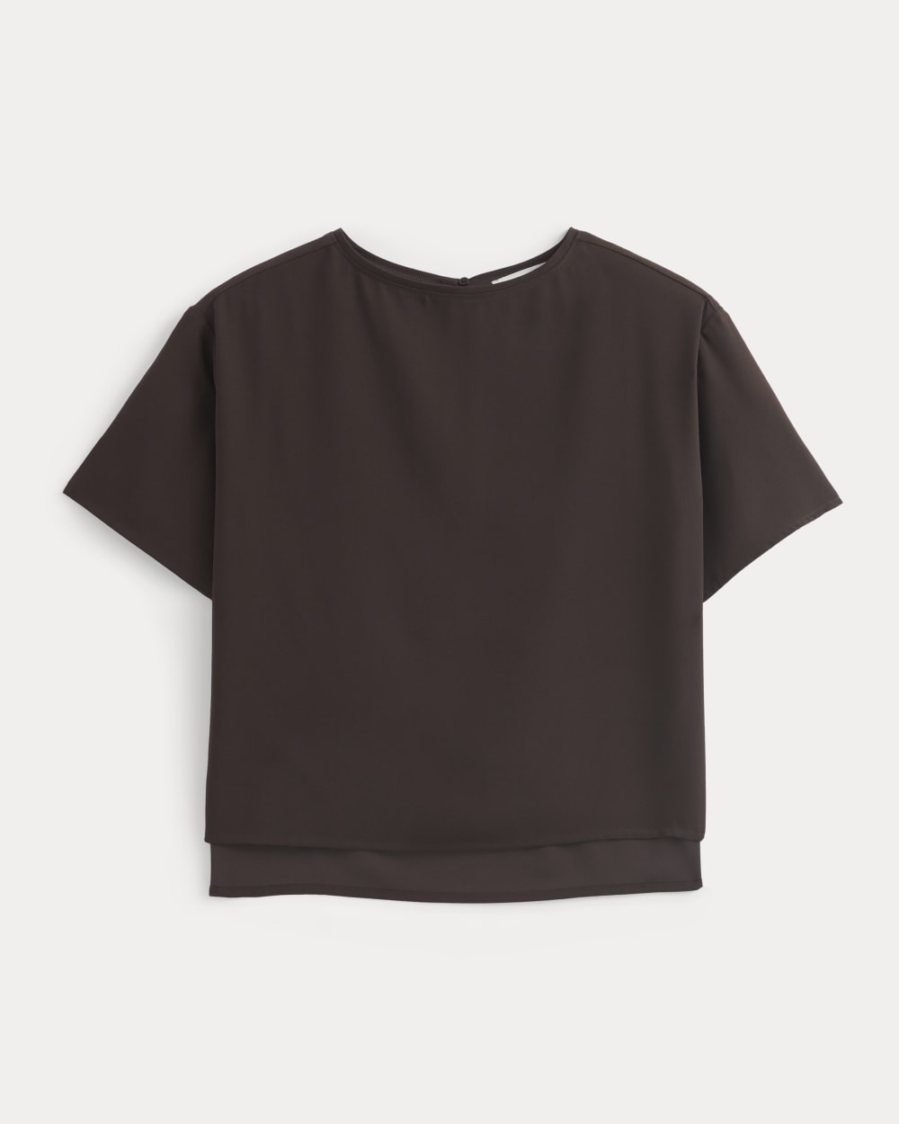 Drapey Crepe Top in Dark Chocolate — alternate view