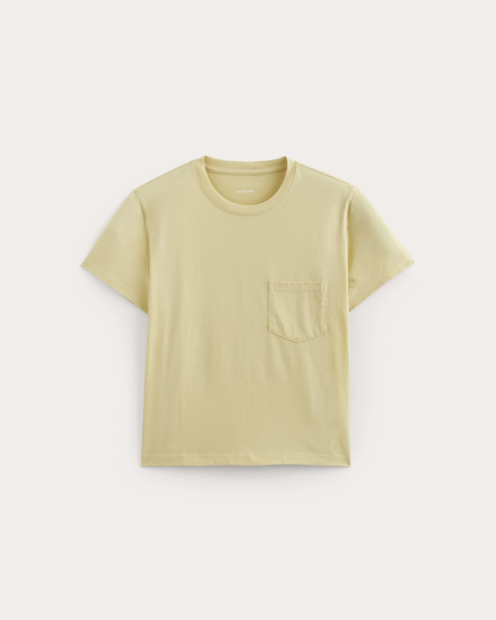 The Box-Cut Tee in Essential Cotton in Banana Crepe — alternate view