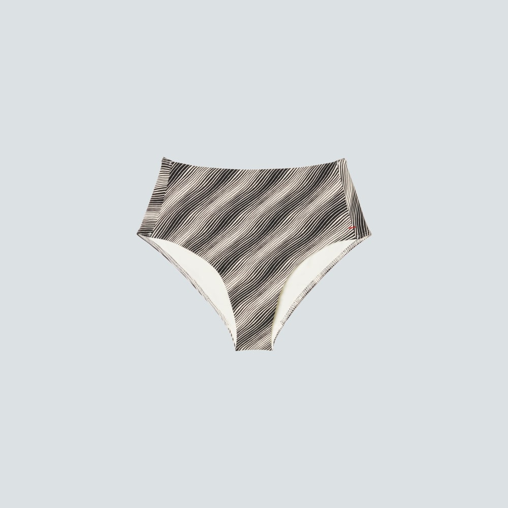 The High-Rise Hipster Bottom in Black / Canvas — front view