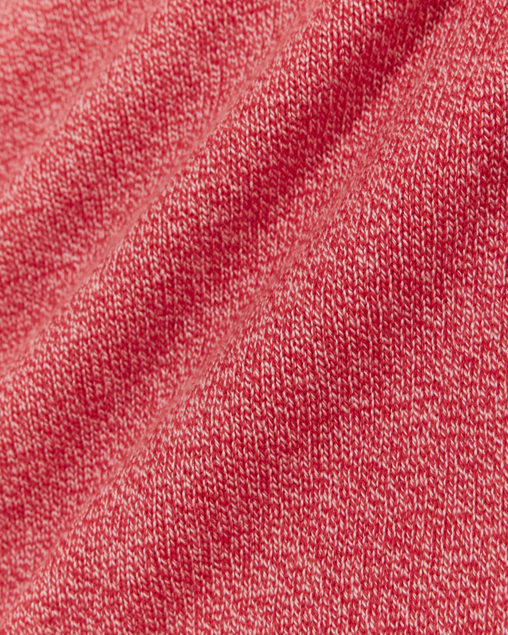 The Boxy Sweater in Everyday Cotton in Pink Peony / Classic Red — detail view