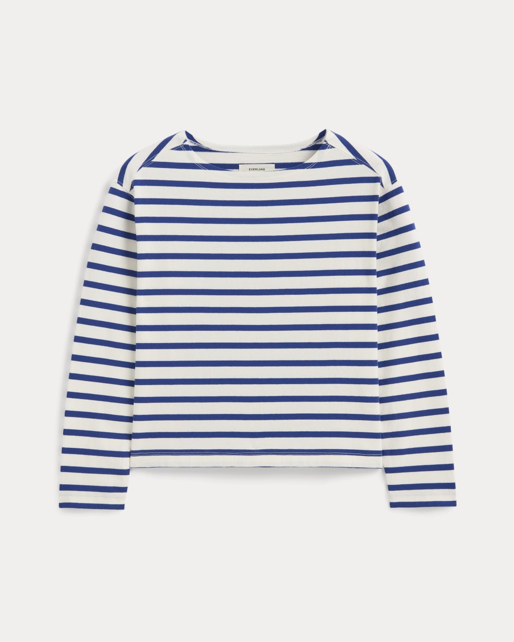 The Mariner Tee in Bone / Mazarine Blue — alternate view
