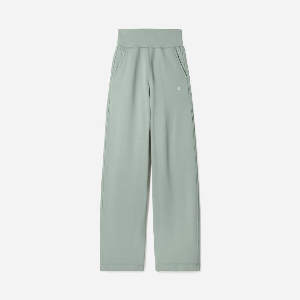 The Track High-Waist Pant in White Sage — front view