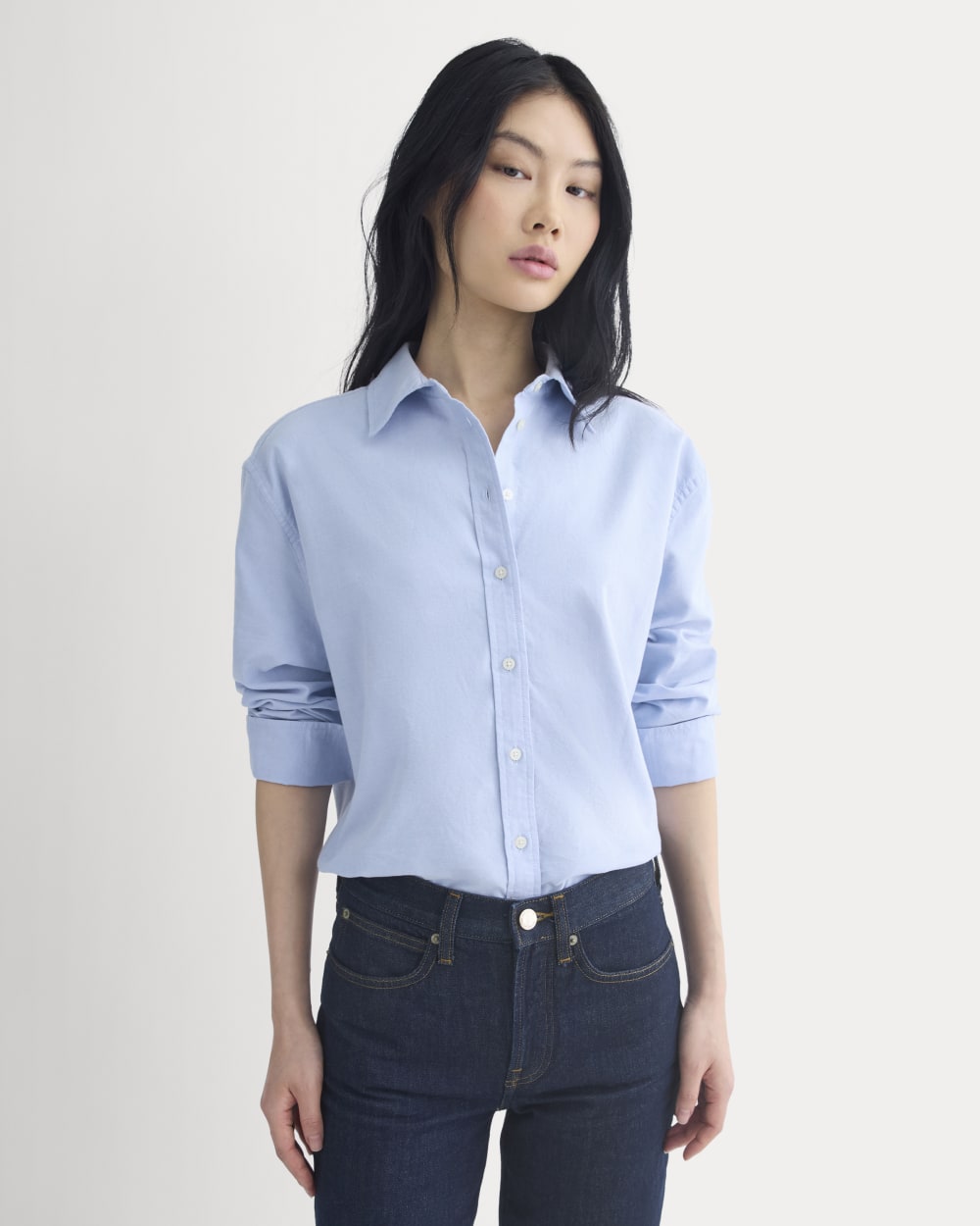 Everyday Oxford Shirt in Light Blue — front view