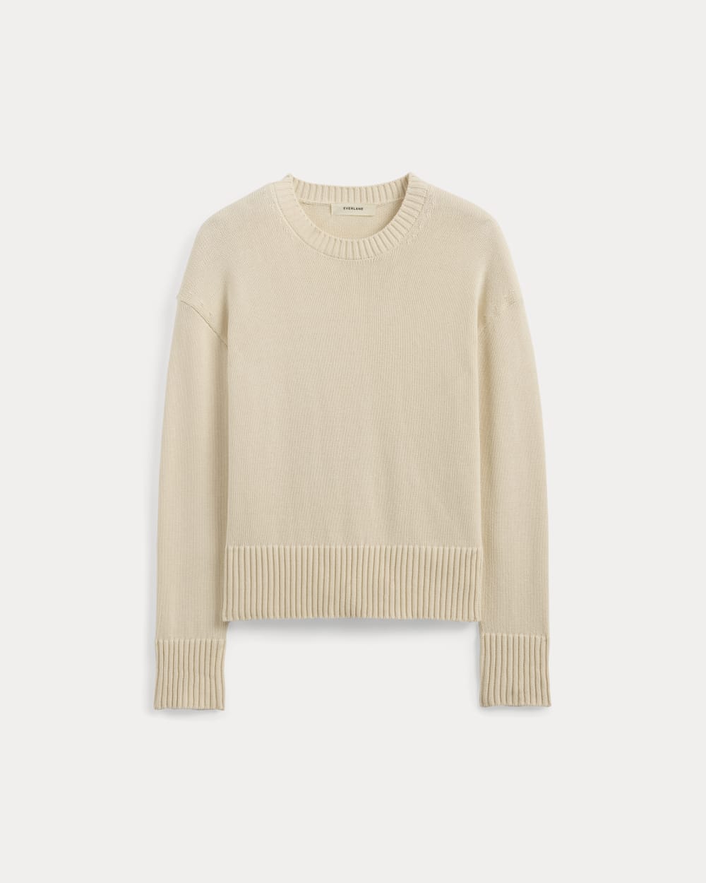 The Boxy Sweater in Everyday Cotton in Canvas — alternate view