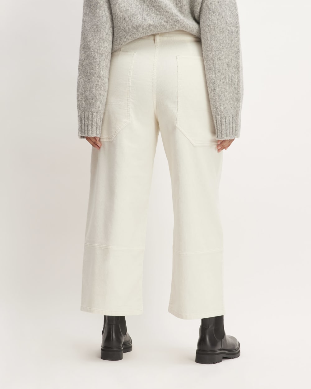 The Corduroy Gardener Pant in Bone — detail view