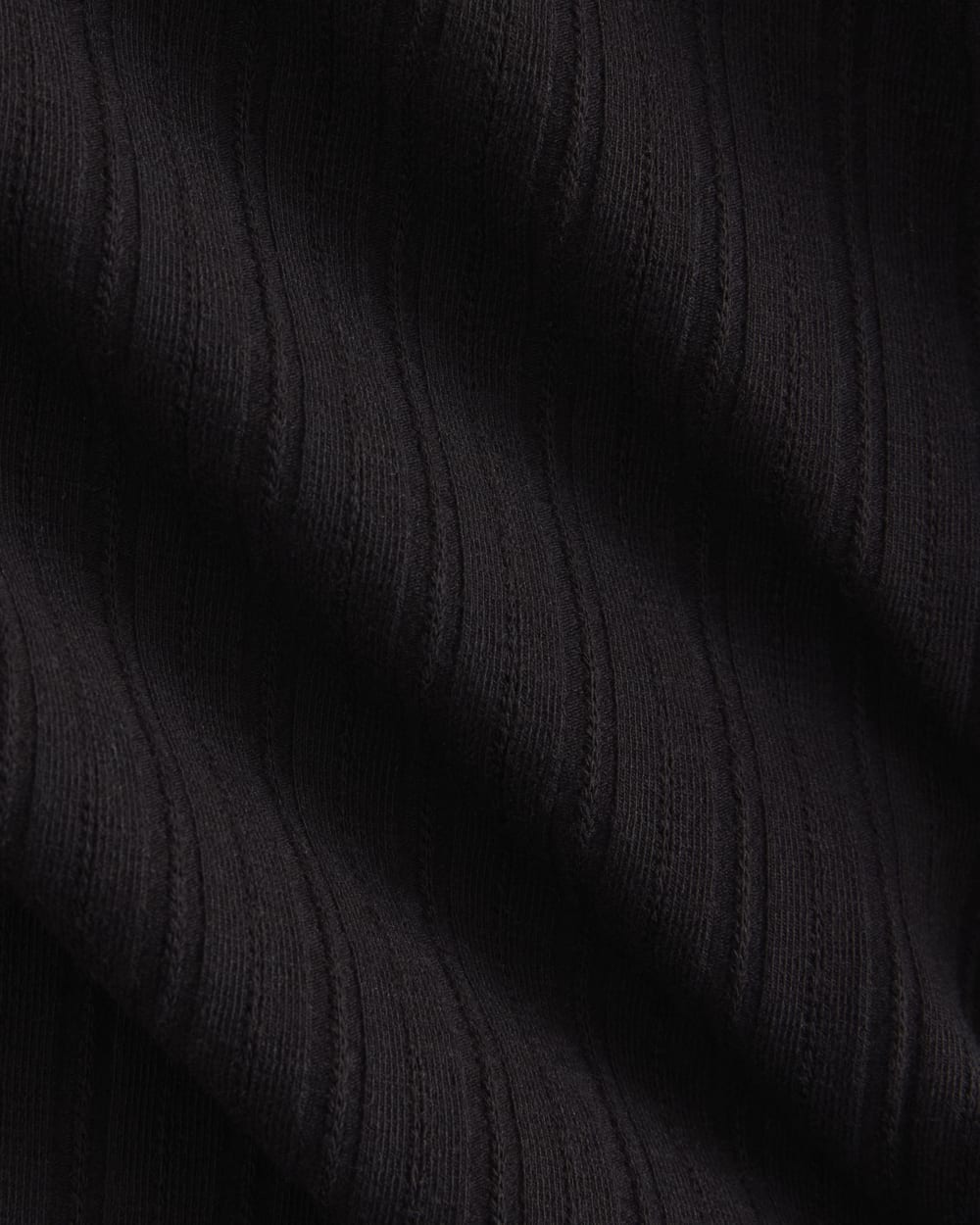 Cropped Crew in Pointelle in Black — detail view