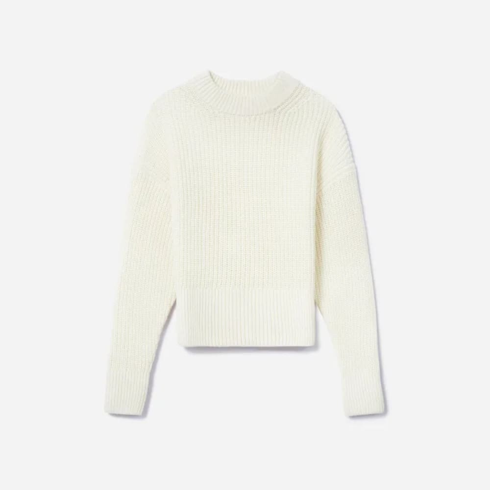 The Texture Cotton Crew in Canvas Tan — alternate view