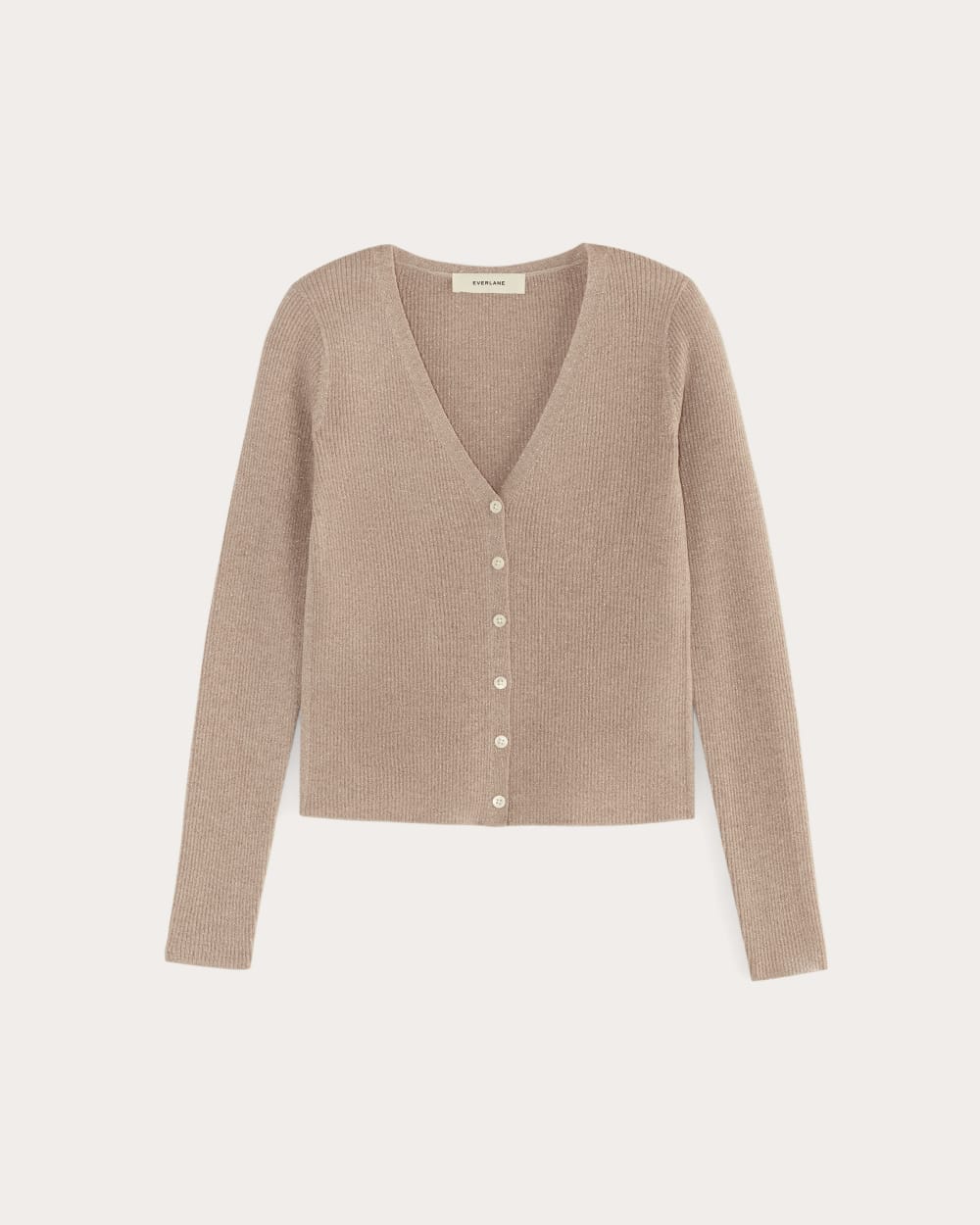 The Cardigan in Lurex Merino in Rose Gold — alternate view