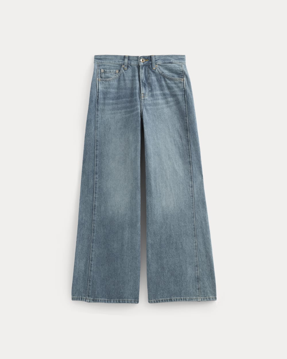 Paneled Ultra Wide-Leg Jean in Tungsten Scratch — alternate view