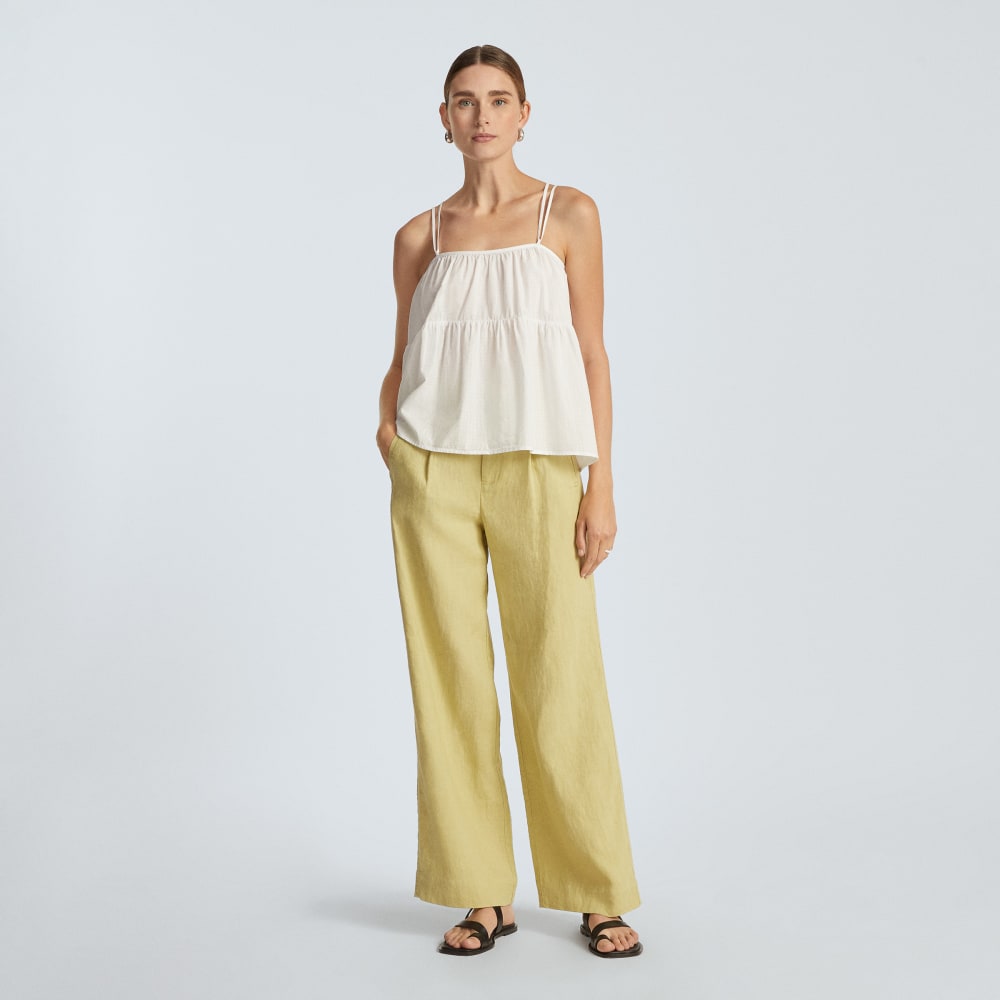 The Billow Cami in White — detail view