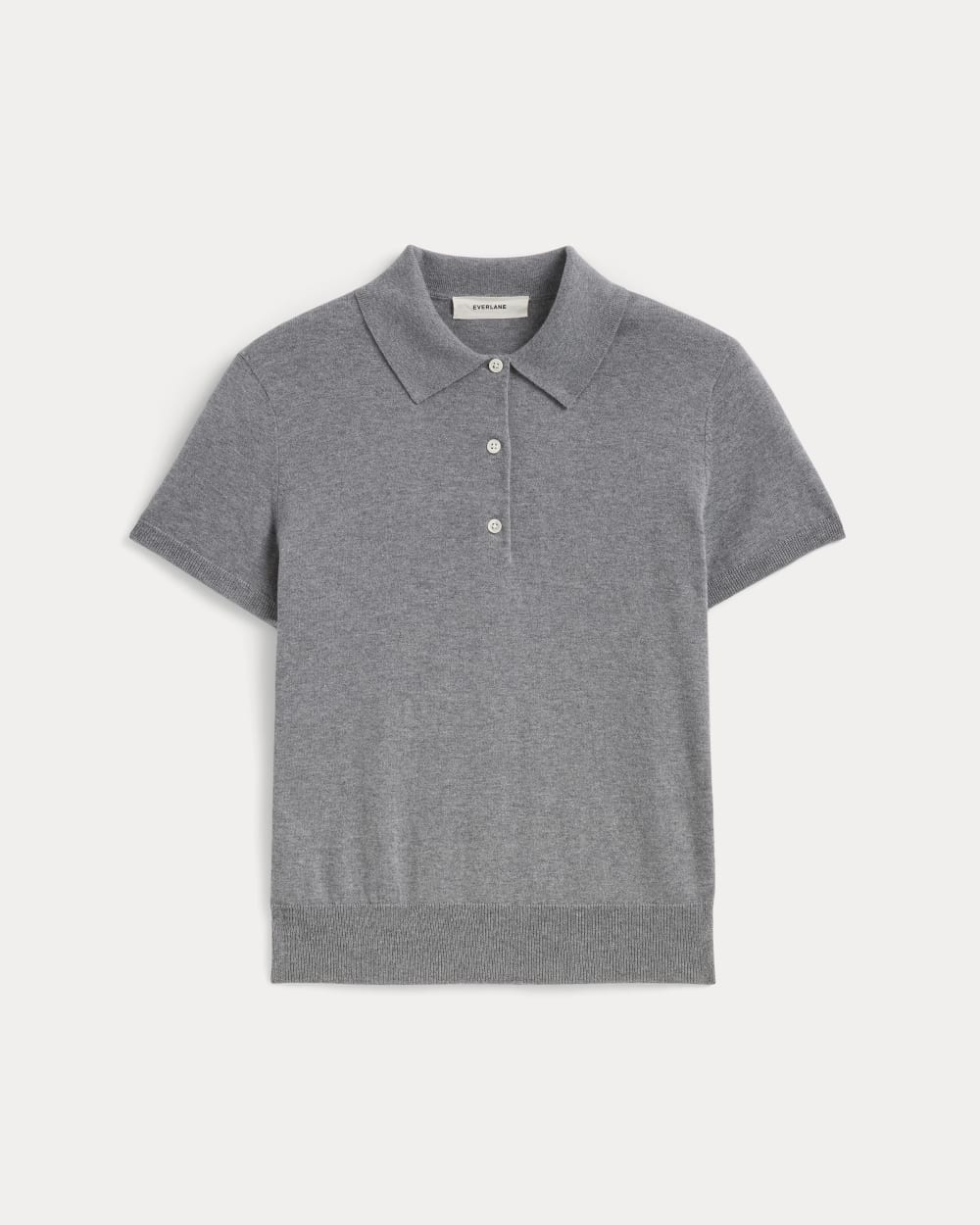 The Polo in Cotton Cashmere in Heather Charcoal — alternate view