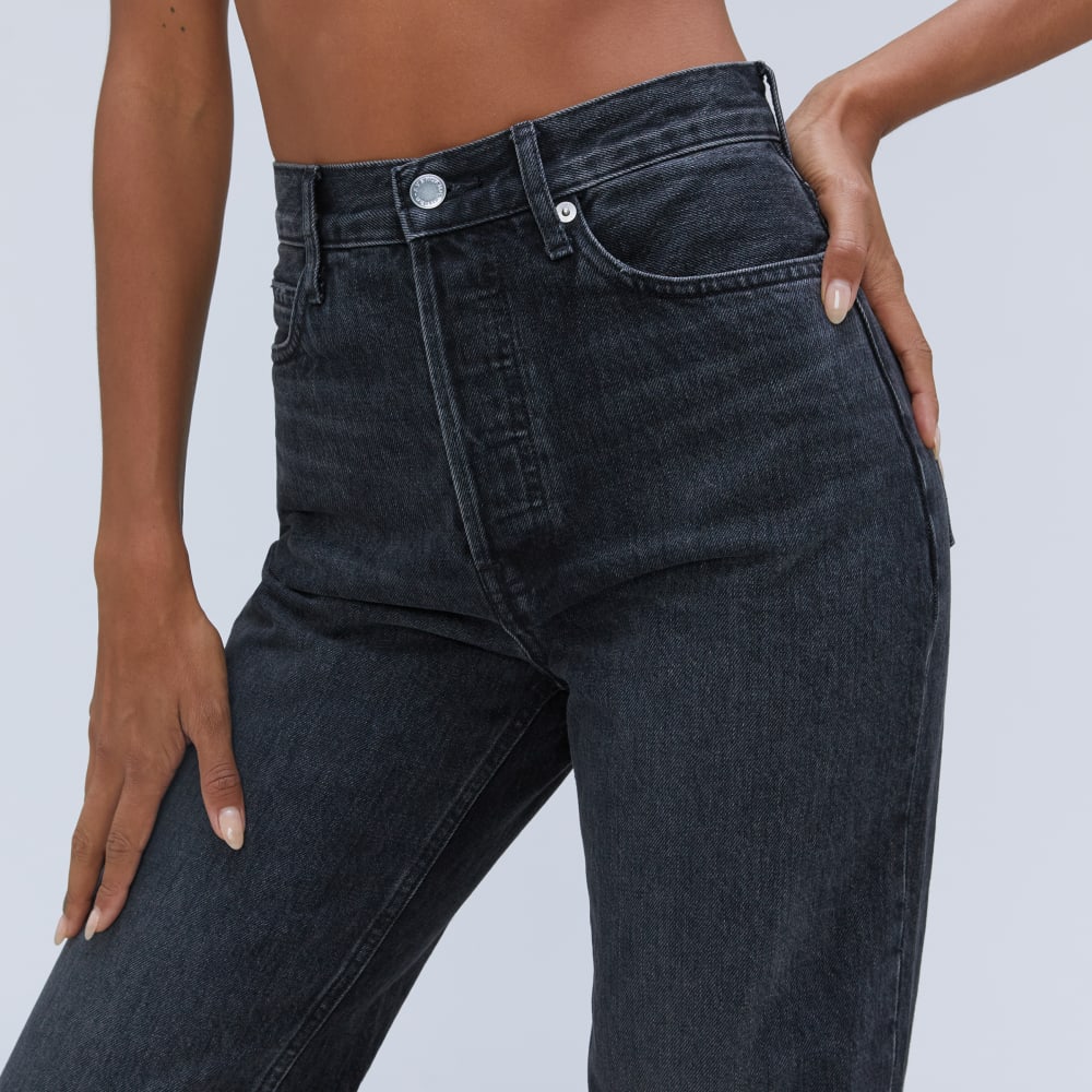 The Rigid Way-High® Jean in Worn-In Black — detail view