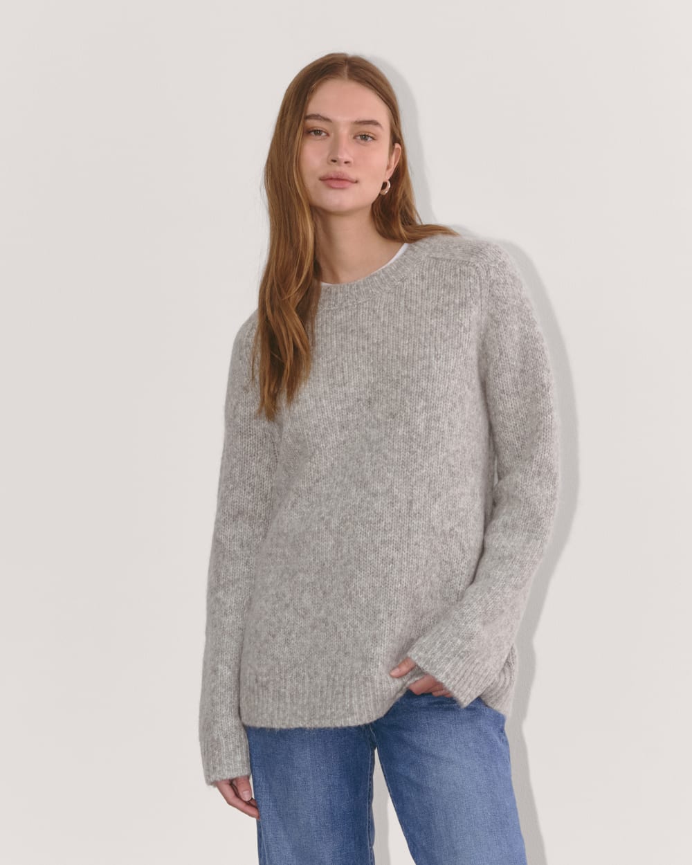 The Relaxed Crew in Cloud in Heather Grey — front view