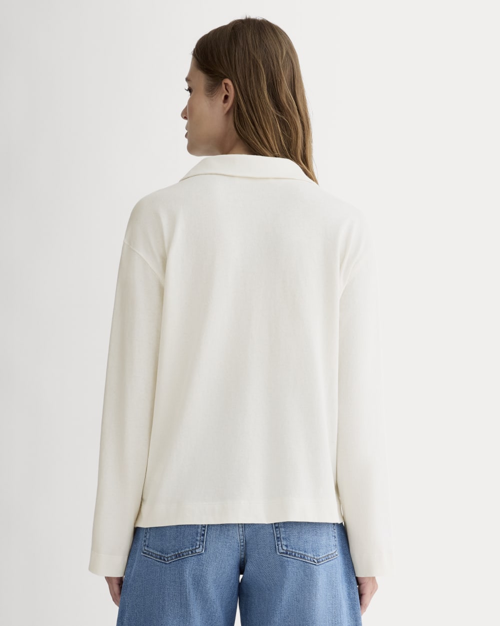 The Mariner Rugby Top in Bone — detail view