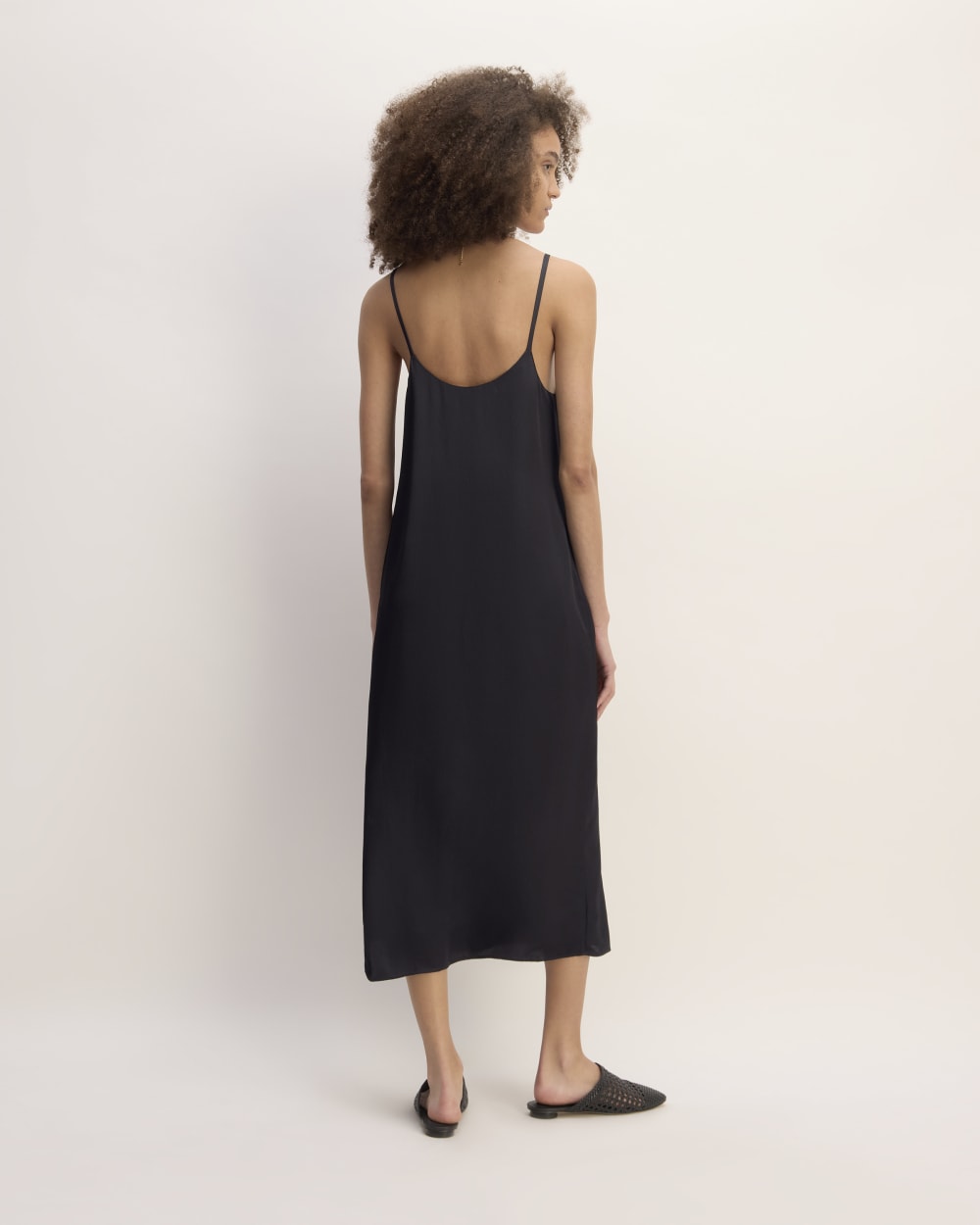 The Ultimate Slip Dress in Black — detail view