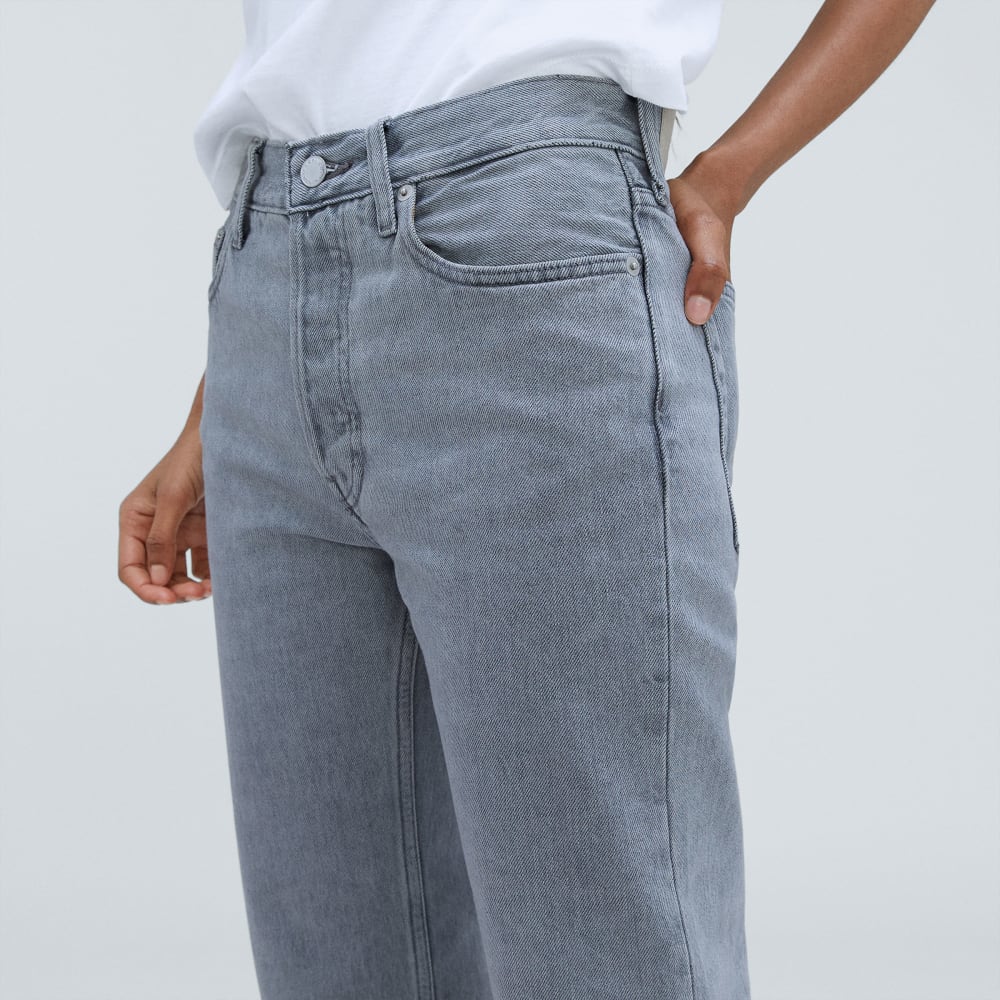 The Rigid Slouch Jean in Vintage Grey — detail view