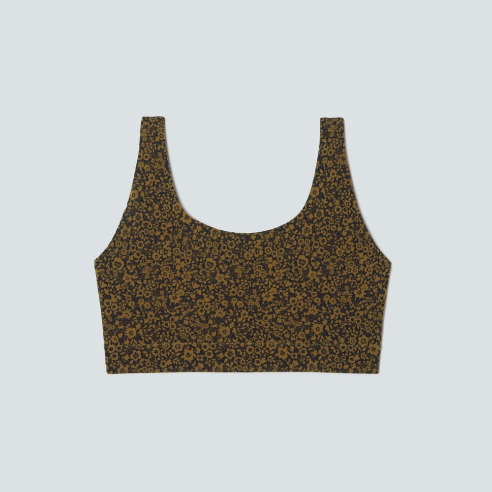 The Perform Bra® in Black / Breen Floral — front view