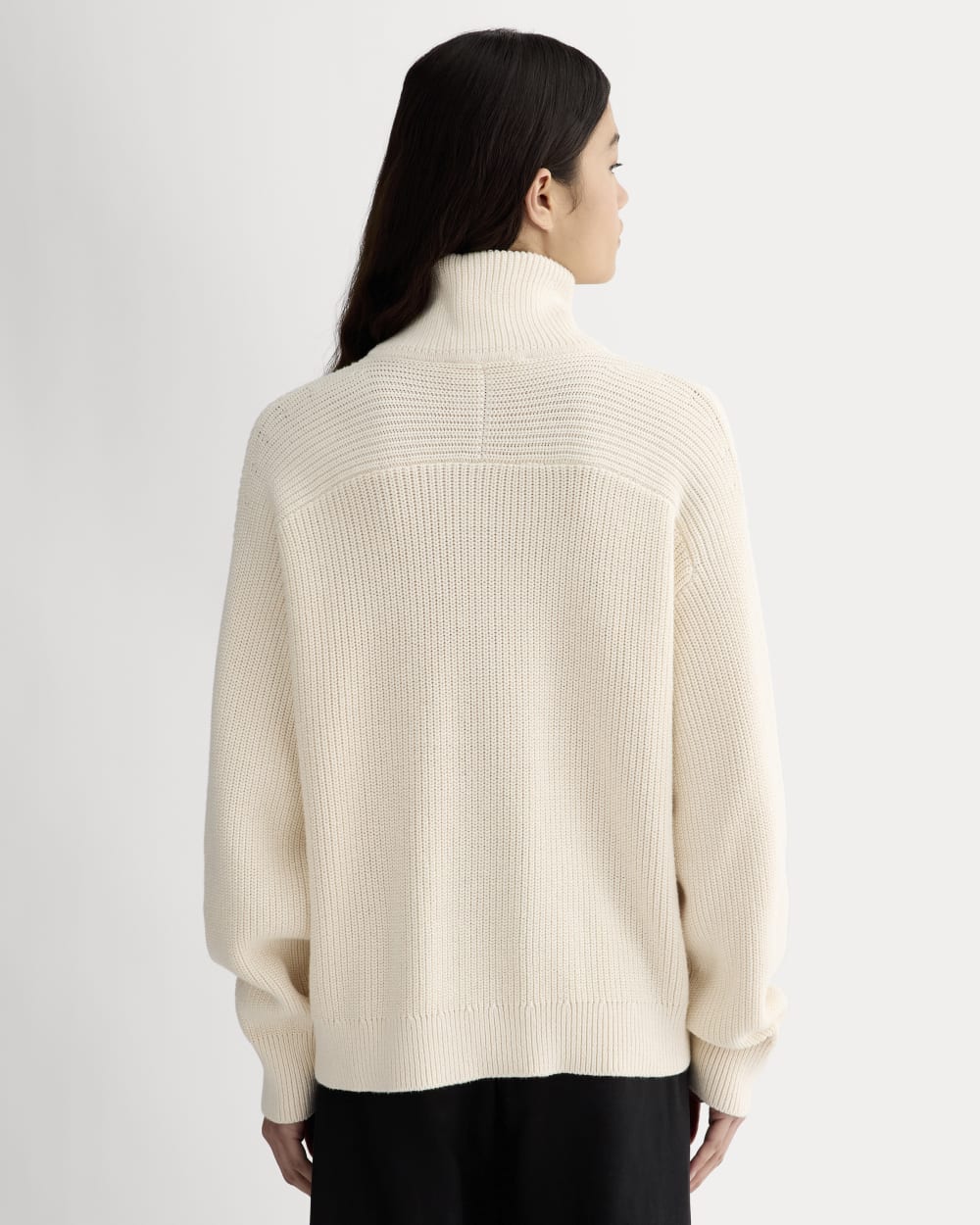 The Half-Zip in Everyday Cotton in Canvas — detail view